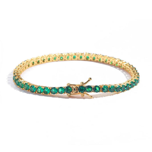 Aliona – Pulsera delicada | ORO & ESMERLADA