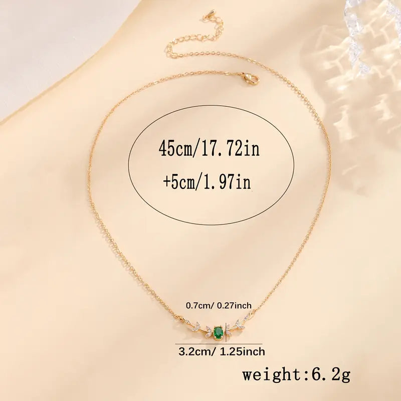 Amira – Joya minimalista | ORO & ESMERLADA