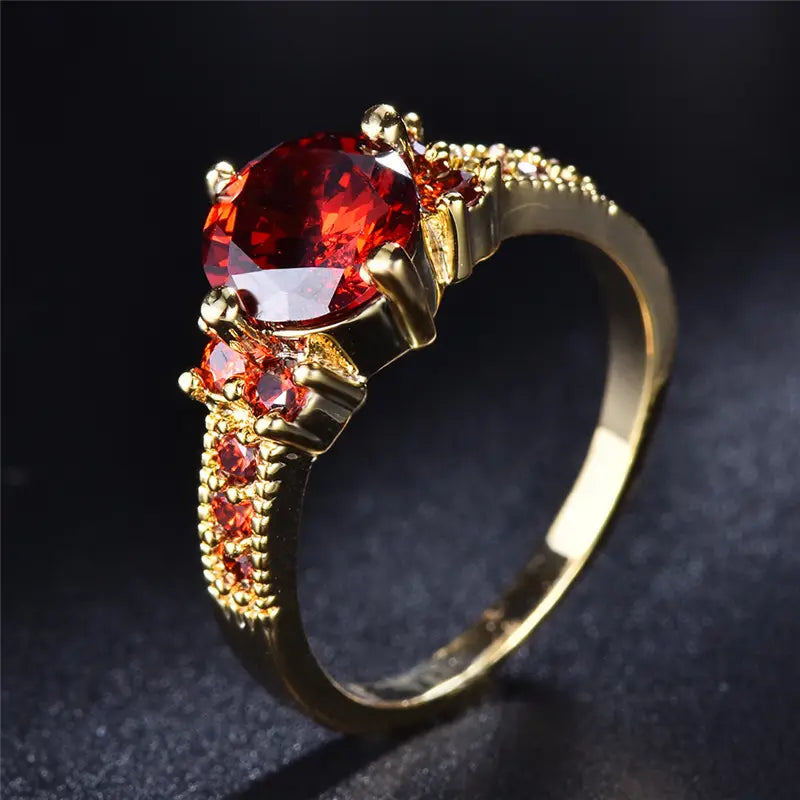 Celia – Anillo clásico | Oro - Ruby