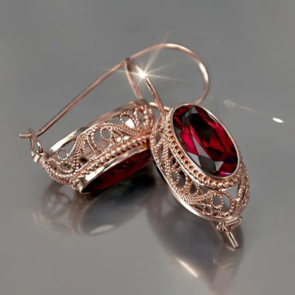 Talessia – Aretes delicados | Oro - Ruby