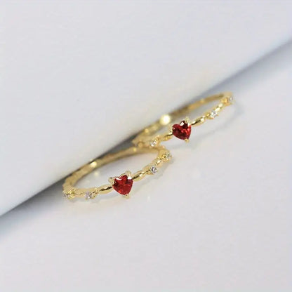 Ámbar – Anillo clásico | Oro - Ruby