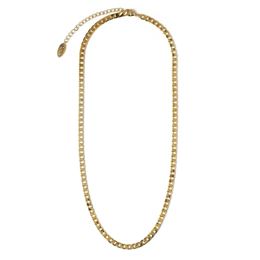 Cadena de eslabones planos – Collar en oro