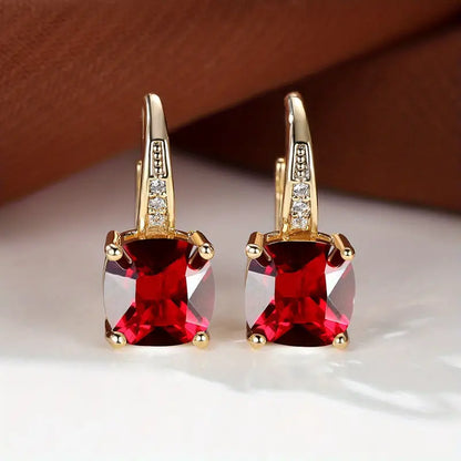 aretes de aro con piedra Mira - Oro | ORO