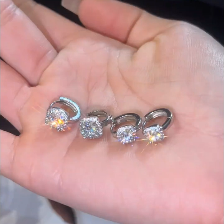 aretes cuadradas Nahia - Oro Blanco | ORO