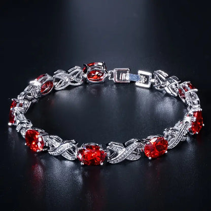 Alendra – Pulsera elegante | Oro - Ruby