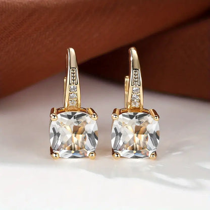 aretes de aro con piedra Mira - Oro | ORO