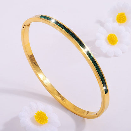 Celeste – Pulsera delicada | ORO & ESMERLADA