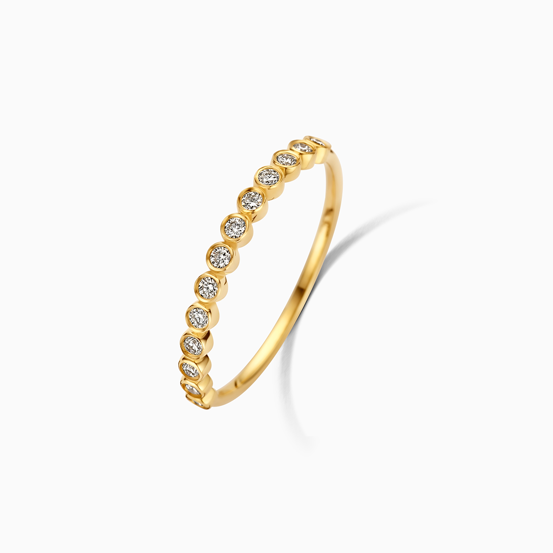 Bubble – anillo ajustable con detalle de circonia