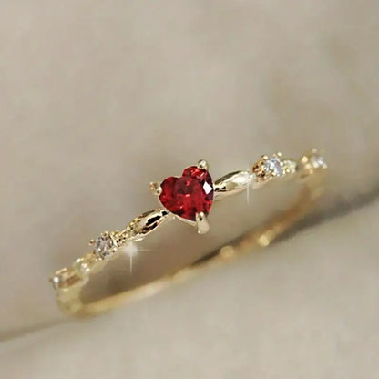 Ámbar – Anillo clásico | Oro - Ruby