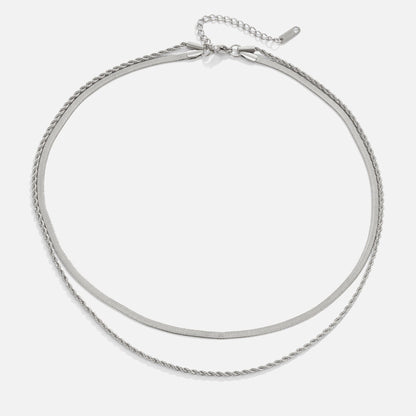 Alexandra Silver Layered – Collar en plata