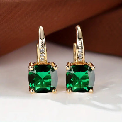 aretes de aro con piedra Mira - Oro | ORO