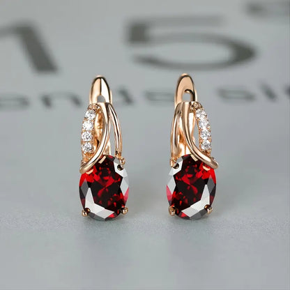 Veressa – Aretes delicados | Oro - Ruby