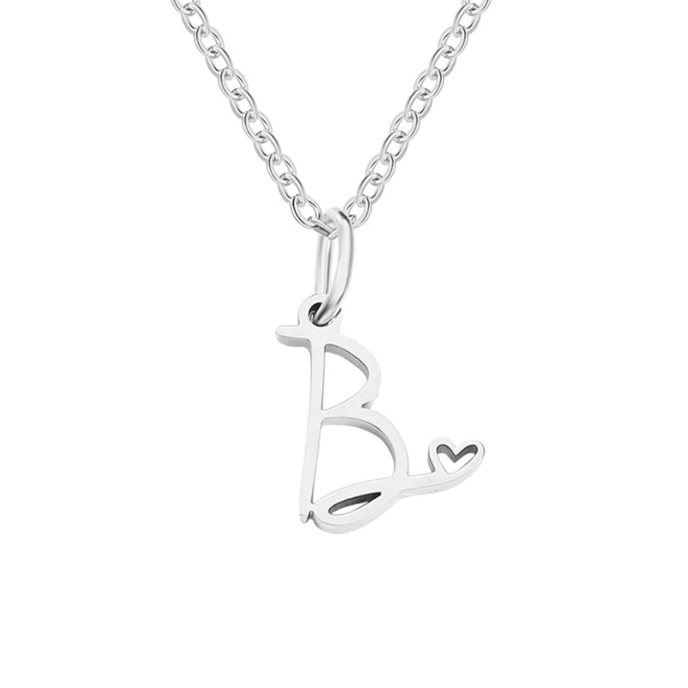 Silver Letter Heart – Collar en plata