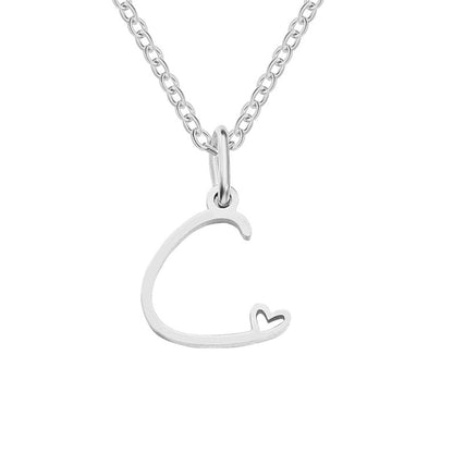Silver Letter Heart – Collar en plata