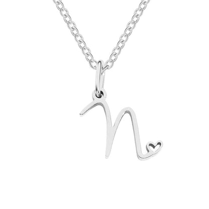 Silver Letter Heart – Collar en plata