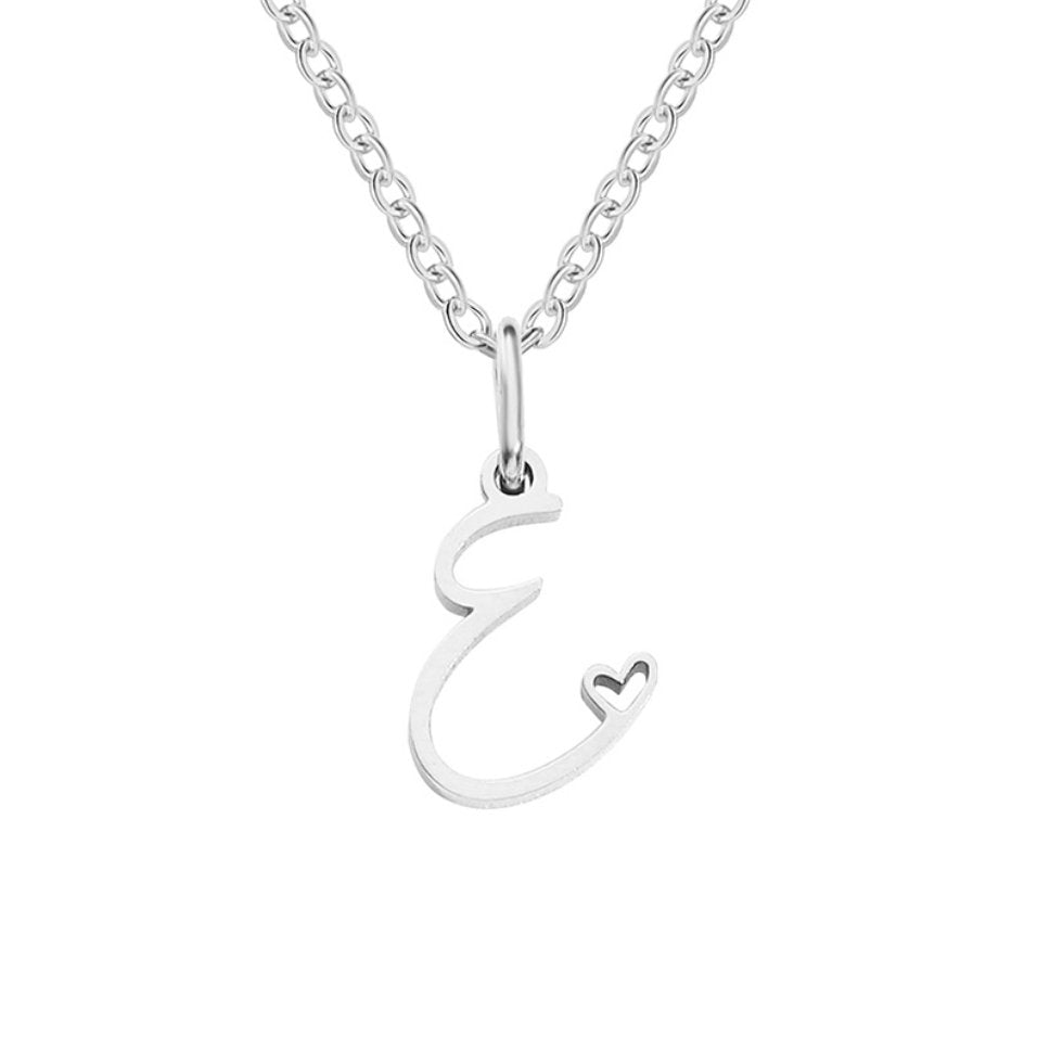 Silver Letter Heart – Collar en plata