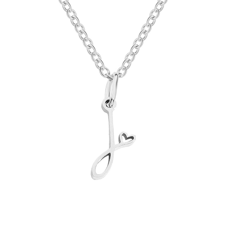 Silver Letter Heart – Collar en plata