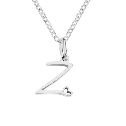 Silver Letter Heart – Collar en plata