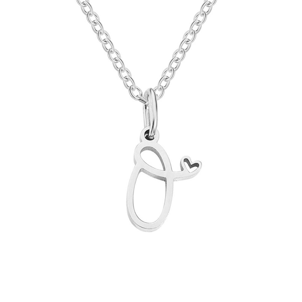 Silver Letter Heart – Collar en plata
