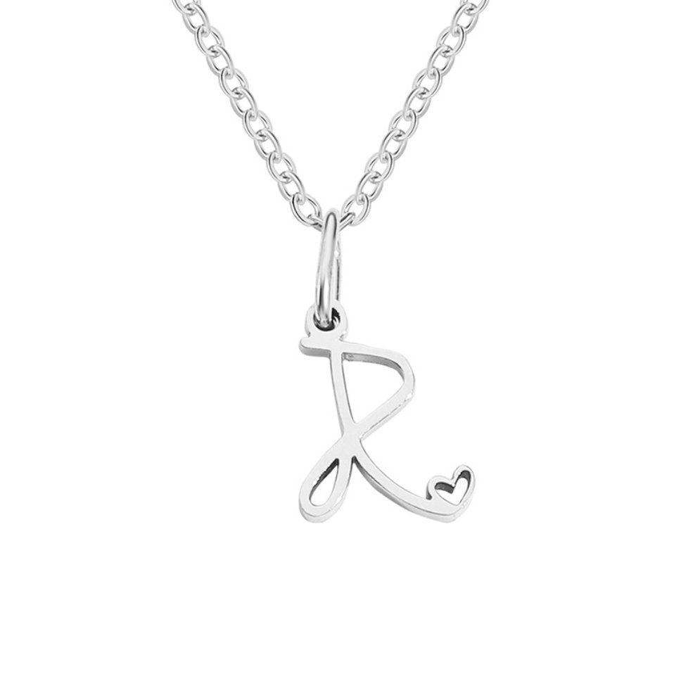 Silver Letter Heart – Collar en plata