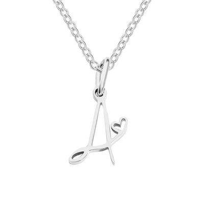 Silver Letter Heart – Collar en plata
