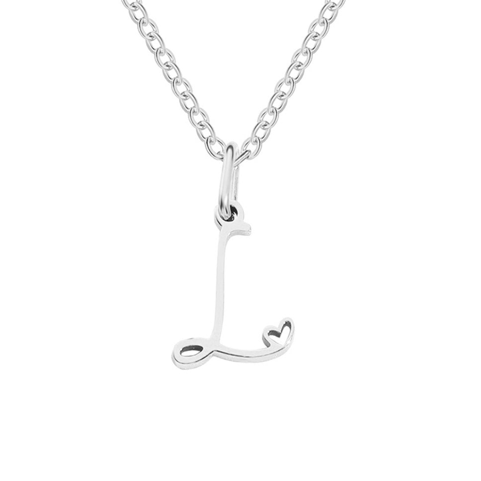Silver Letter Heart – Collar en plata