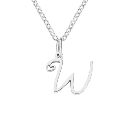 Silver Letter Heart – Collar en plata