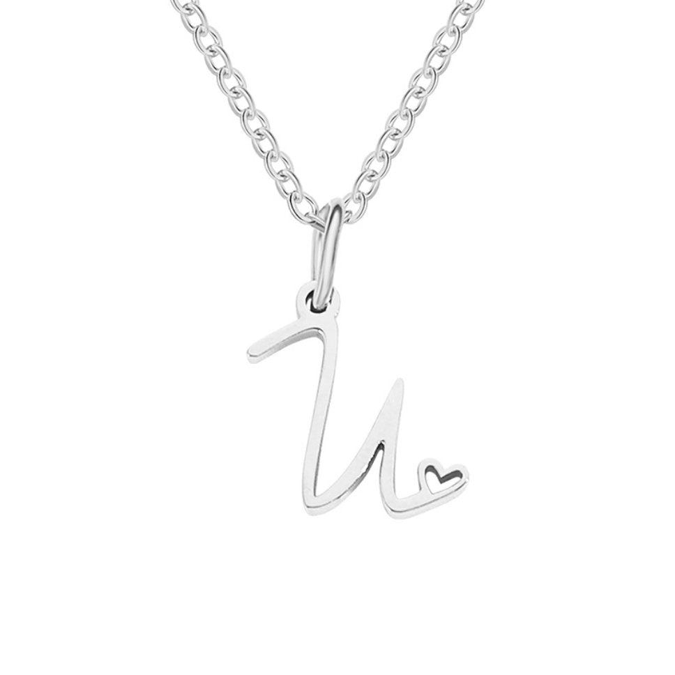 Silver Letter Heart – Collar en plata