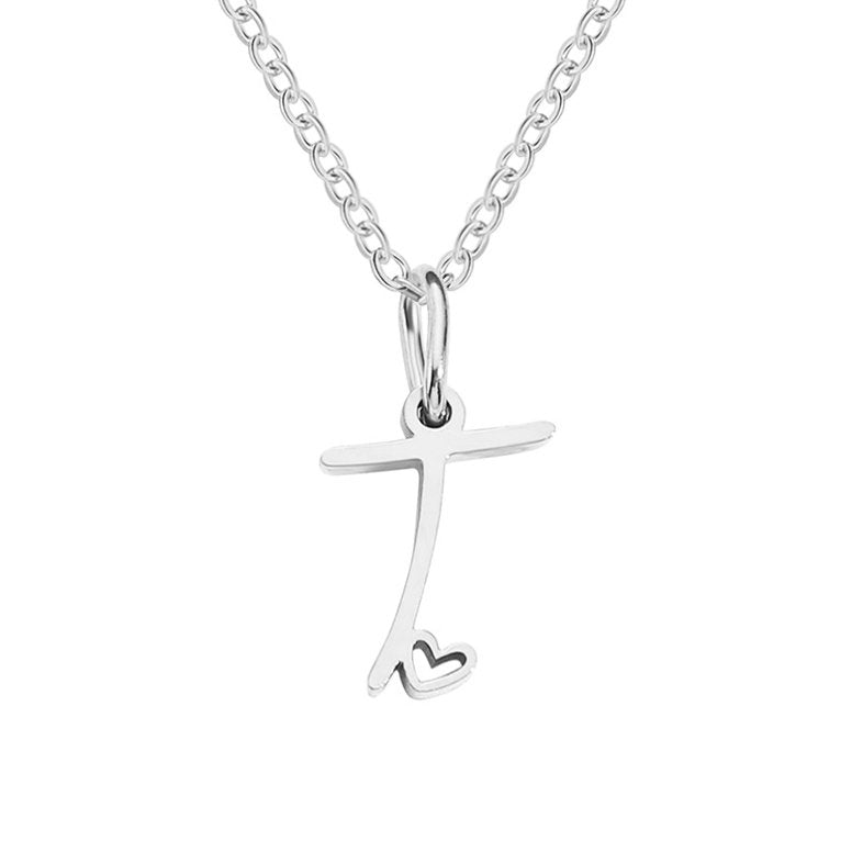 Silver Letter Heart – Collar en plata