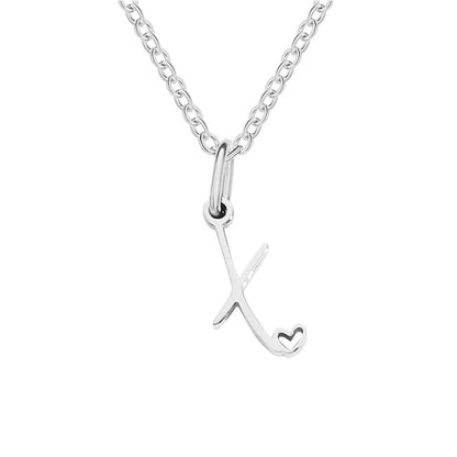 Silver Letter Heart – Collar en plata