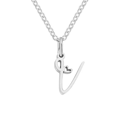 Silver Letter Heart – Collar en plata