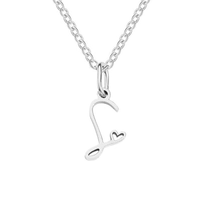 Silver Letter Heart – Collar en plata