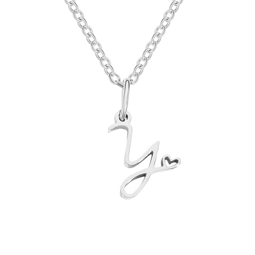 Silver Letter Heart – Collar en plata