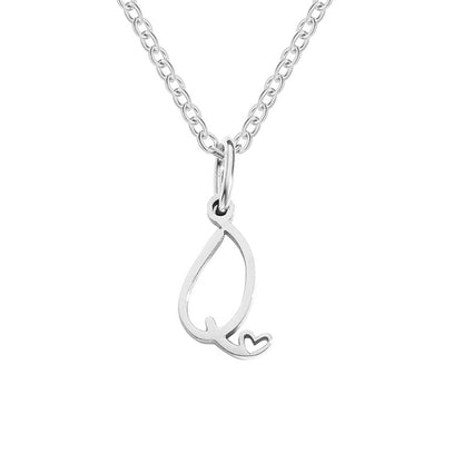 Silver Letter Heart – Collar en plata
