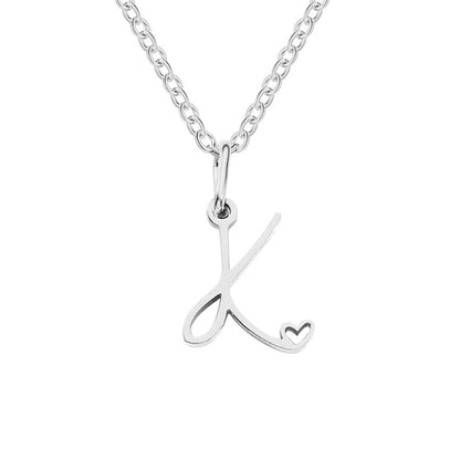 Silver Letter Heart – Collar en plata
