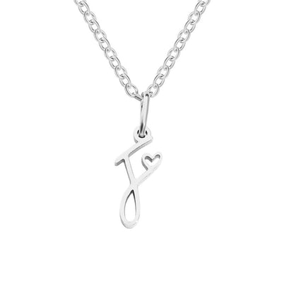 Silver Letter Heart – Collar en plata